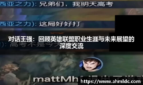 对话王强：回顾英雄联盟职业生涯与未来展望的深度交流