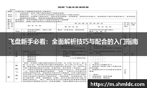 飞盘新手必看：全面解析技巧与配合的入门指南